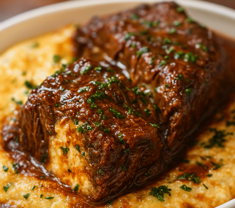 Delicious Italian Pot Roast & Gorgonzola Polenta