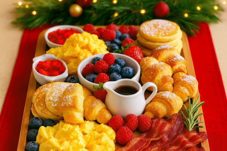 Festive Christmas Breakfast Charcuterie Board