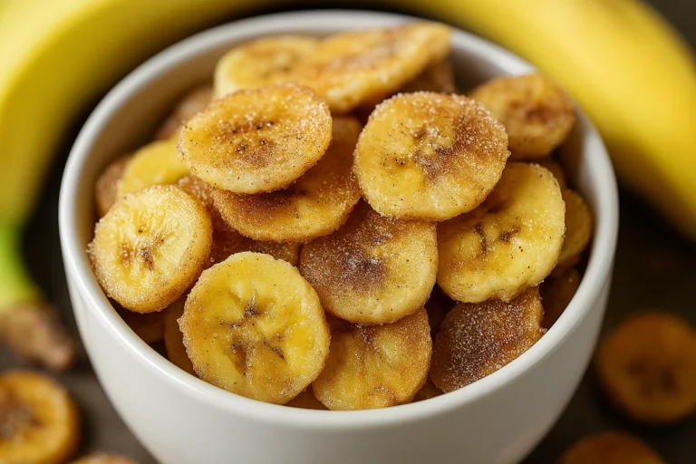 Crispy Cinnamon Sugar Banana Chips : A Healthy and Delicious Air Fryer Snack
