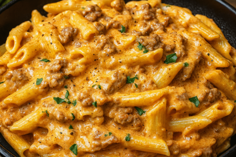 High Protein Creamy Beef Pasta Recipe for Quick Weeknight Dinners