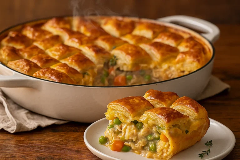 Chicken Pot Pie with Puff Pastry