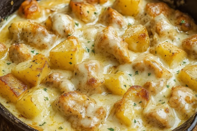 Garlic Parmesan Crockpot Chicken and Potatoes