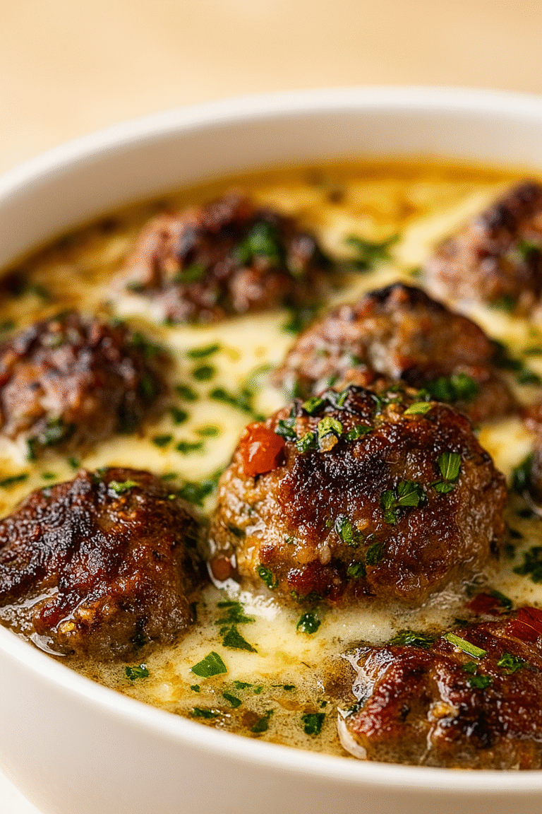 Delicious & Cozy Creamy Italian Meatball Soup