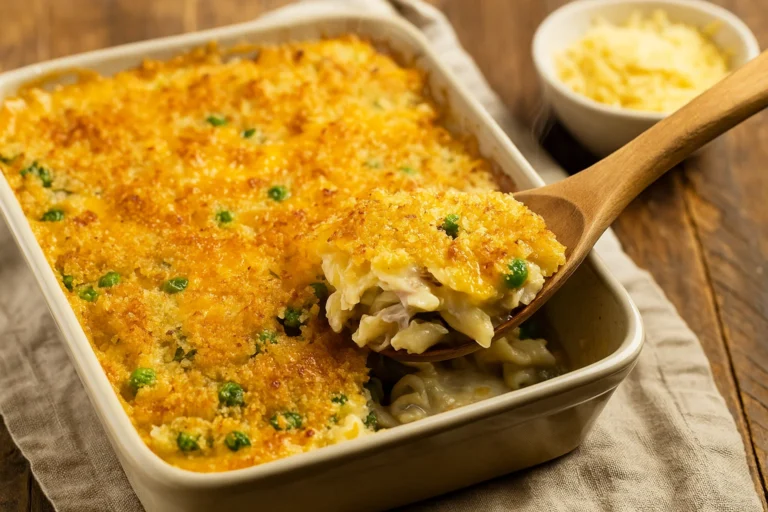 Classic Tuna Casserole Recipe – Creamy, Cheesy, and Comforting