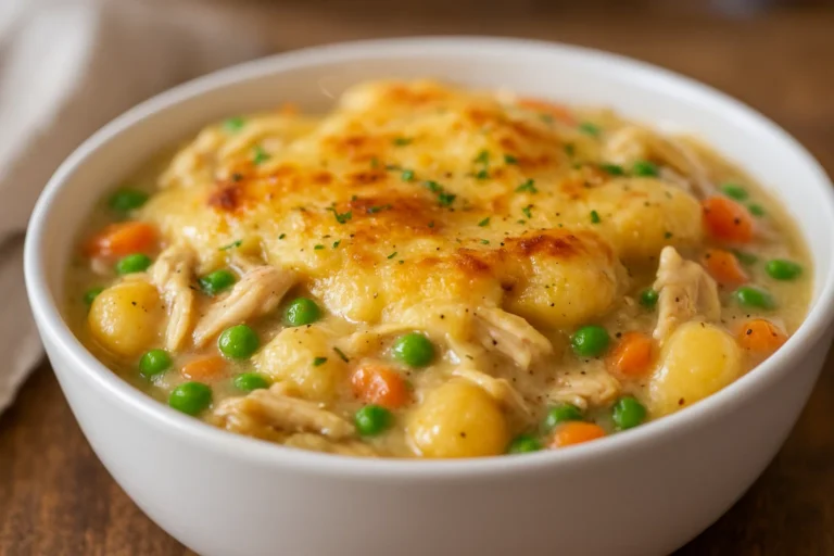 One Pot Gnocchi Chicken Pot Pie