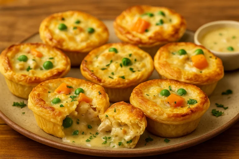 Mini Chicken Pot Pie Biscuits – Easy Comfort Food in One Bite