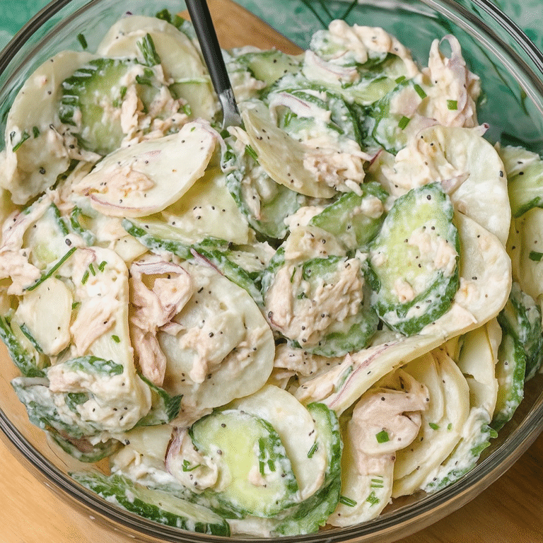 7-Minute Gluten-Free Cucumber, Potato and Tuna Salad for a Quick Lunch