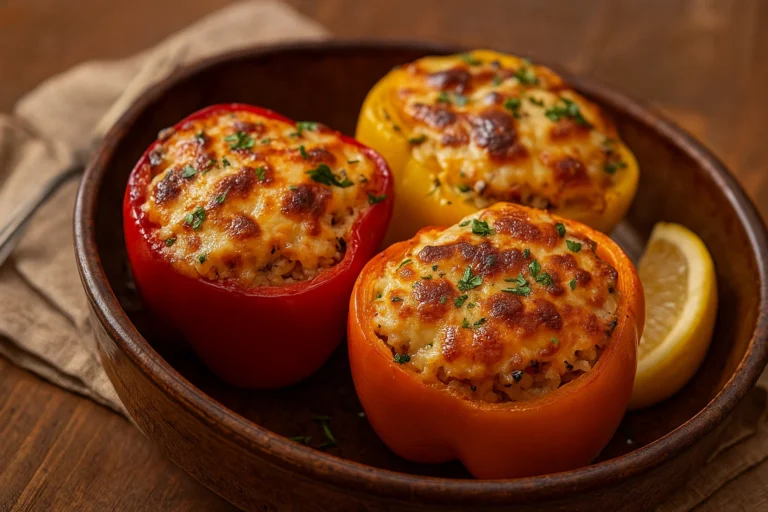 Vegetarian Stuffed Bell Peppers with Rice :