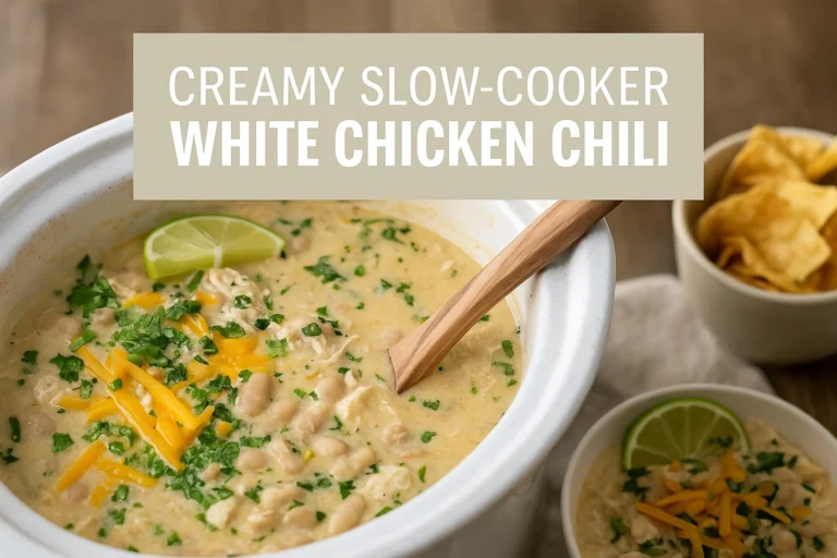Creamy Crockpot White Chicken Chili – The Chunky Chef