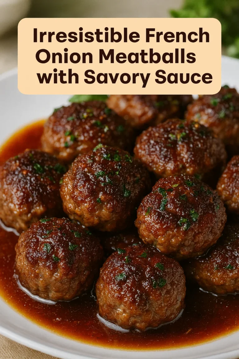 Irresistible French Onion Meatballs with Savory Sauce
