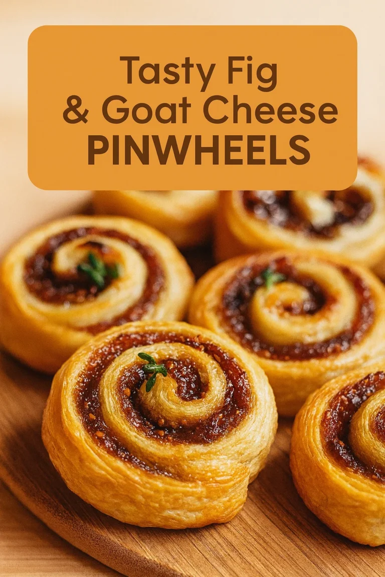 Easy Fig  Goat Cheese Pinwheels Appetizer