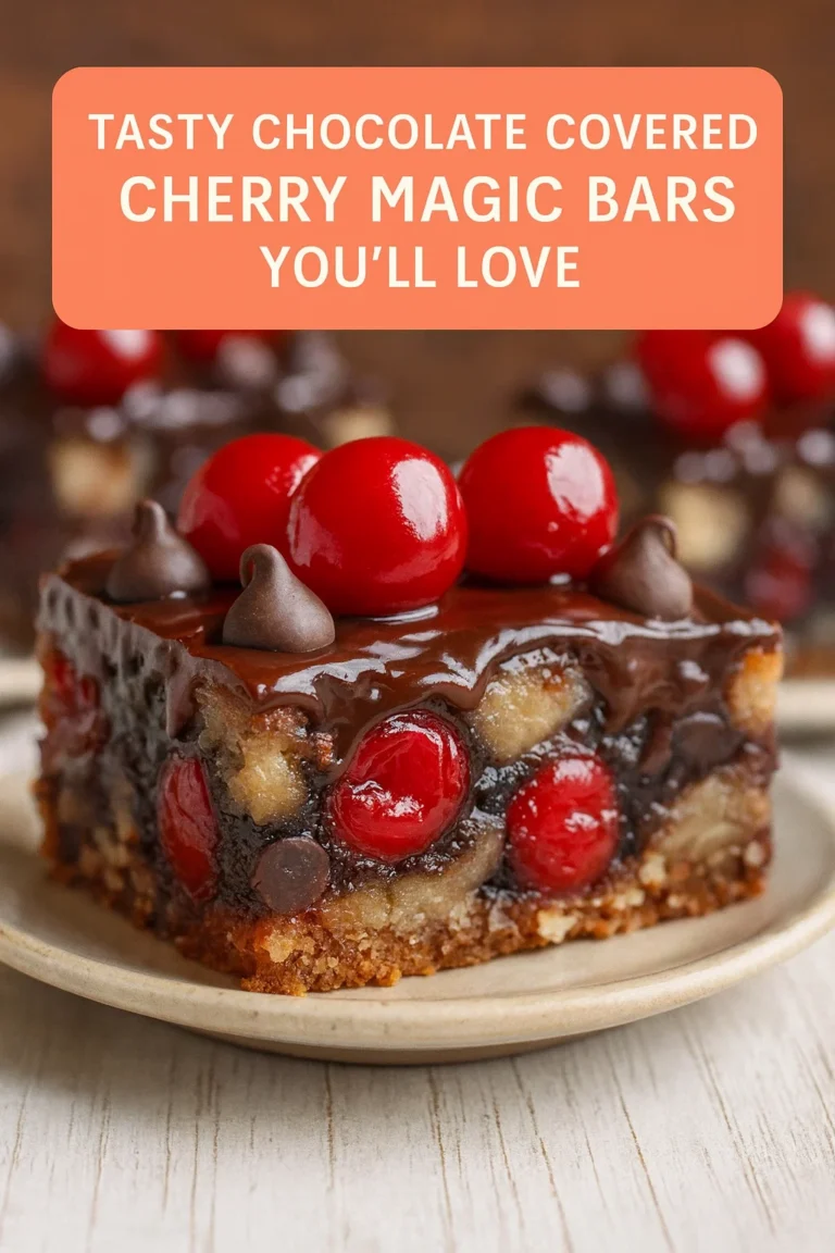 Tasty Chocolate Covered Cherry Magic Bars