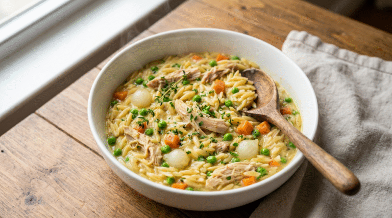 Creamy Chicken Pot Pie Orzo – All the Cozy None of the Crust