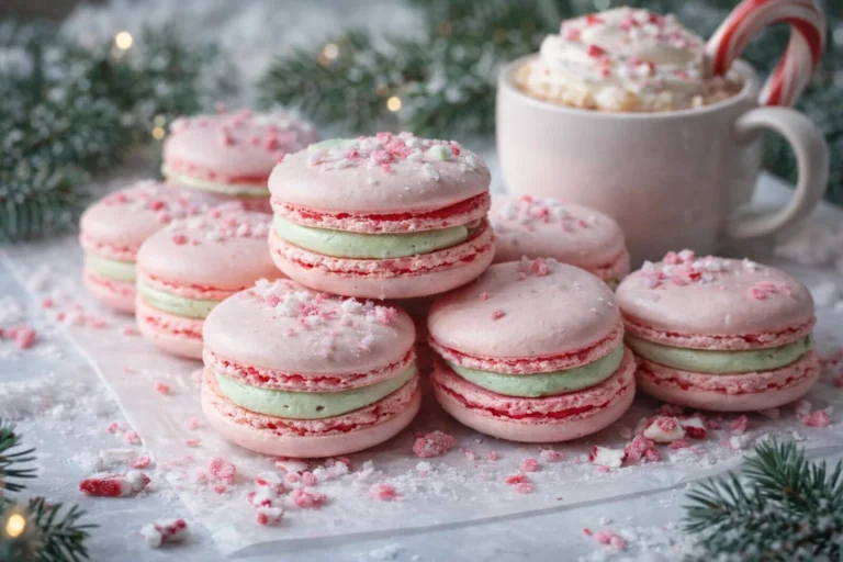 Cozy Peppermint Macarons Dessert