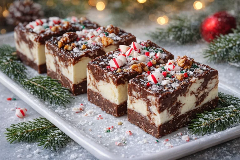 Delicious Christmas Fudge  Creamy Peanut Butter  Chocolate Swirl