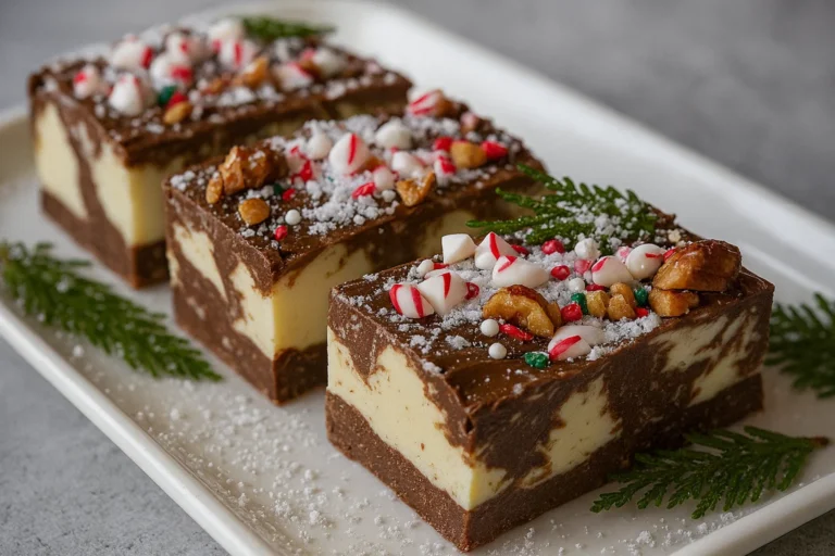 Delicious Christmas Fudge Recipe Creamy Peanut Butter  Chocolate Swirl Dessert Recipes