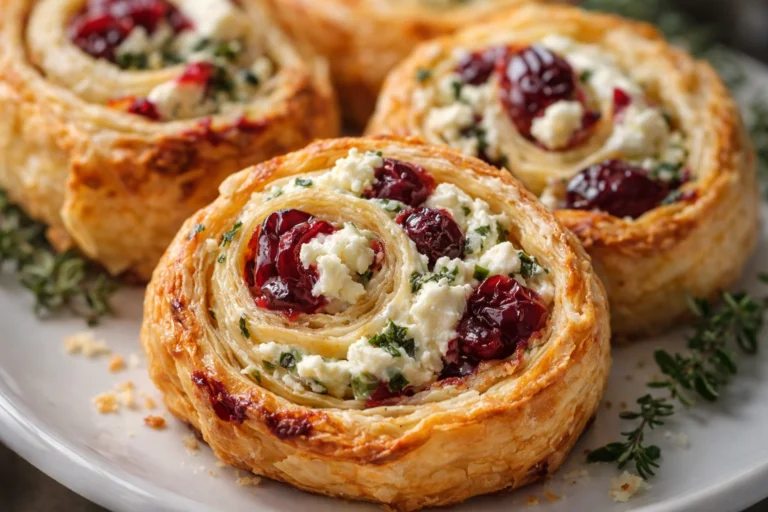 Easy Cranberry Cream Cheese Pinwheels