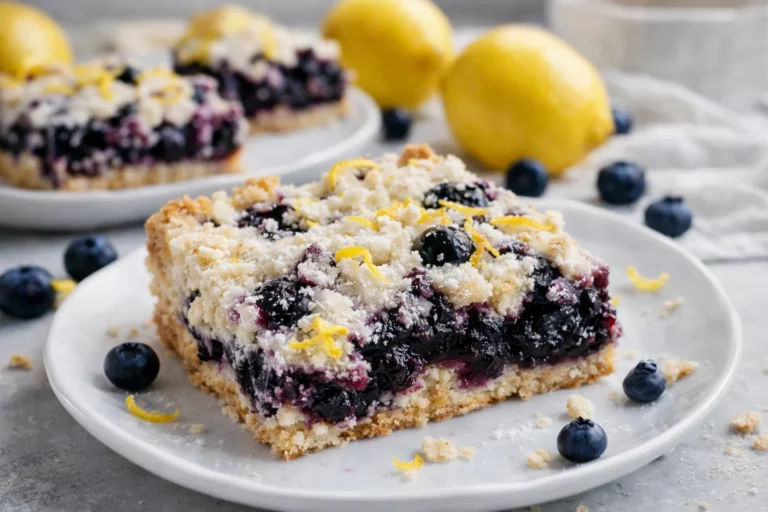 Easy Gluten Free Lemon Blueberry Bars