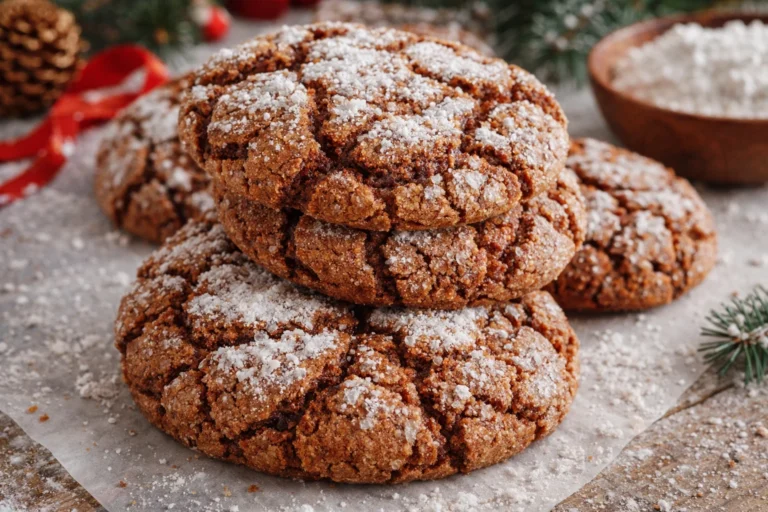 Delicious Gingerbread Crinkle Cookies  Perfect for Holiday Cookie Swaps