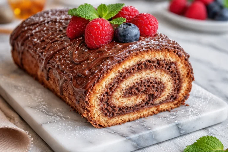 Delicious Traditional Chocolate Yule Log  Perfect for the Holidays