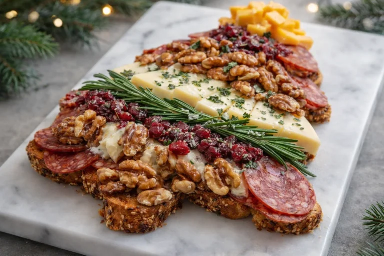 Festive  Fun Christmas Tree Charcuterie Platter