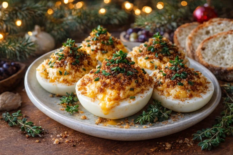 Festive Christmas Tree Deviled Eggs