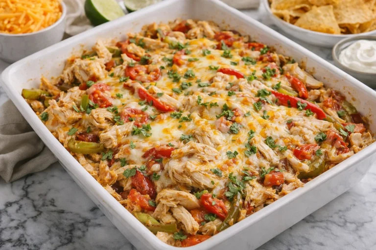 Delicious Chicken Fajita Casserole for Family Dinner Night Easy  Flavorful