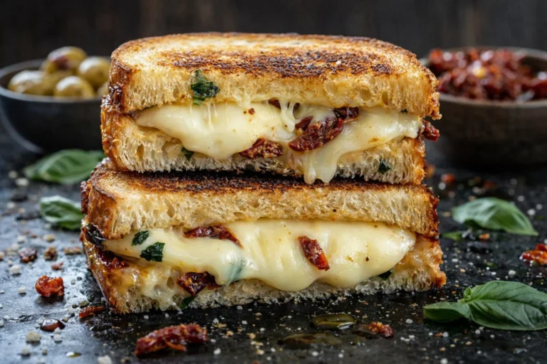 Tasty Mediterranean Grilled Cheese Sandwich