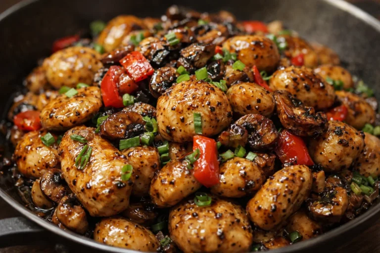 Tasty Black Pepper Chicken Mushrooms