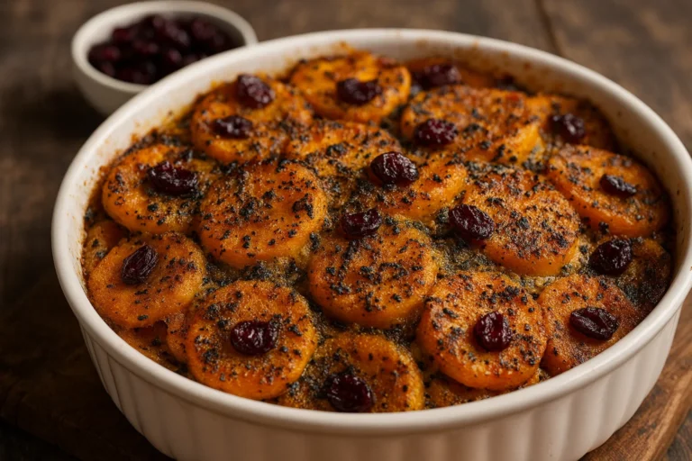 Thanksgiving Recipes Delicious Sweet Potato  Cranberry Gratin  Perfect Holiday Side Dish