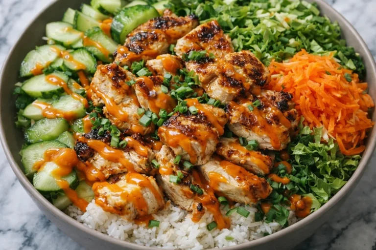 Bang Bang Chicken Bowl Quick and Easy Recipe for a Healthy Dinner