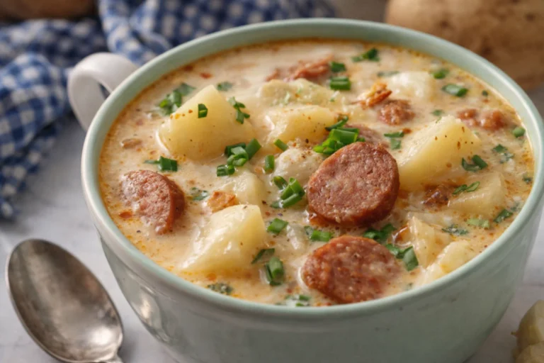 Cozy Crockpot Potato Soup with Sausage  Hearty Recipe for Family Dinners