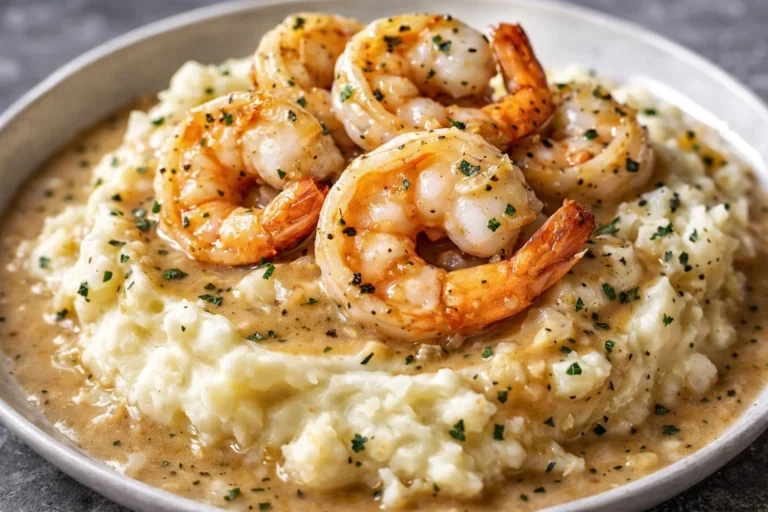 Best Creamy Garlic Shrimp Mashed Potatoes