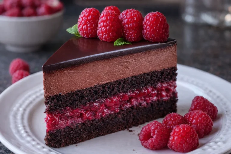 Decadent Dark Chocolate Raspberry Mousse Cake Recipe for Dessert Lovers