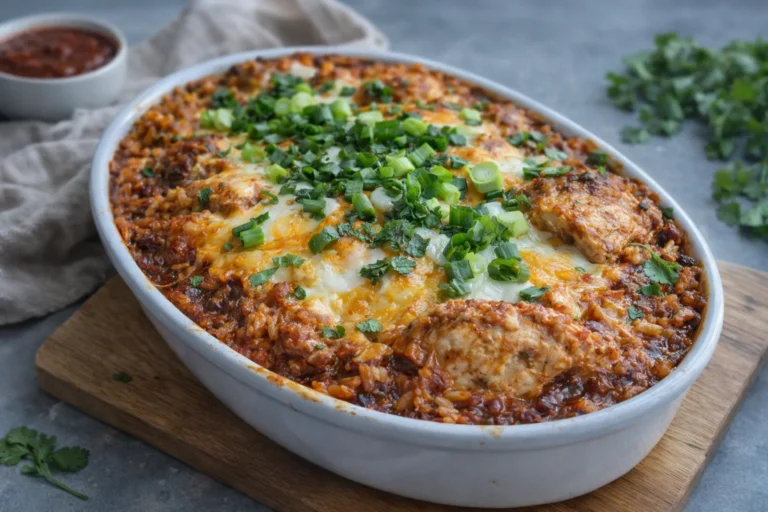 Delicious Chicken Enchilada Rice Casserole  Ready in 35 Minutes