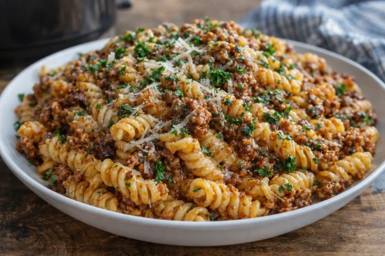 Delicious Crockpot Taco Pasta  – Easy  Flavorful