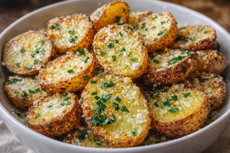 Tasty Air Fryer Baked Garlic Parmesan Potatoes