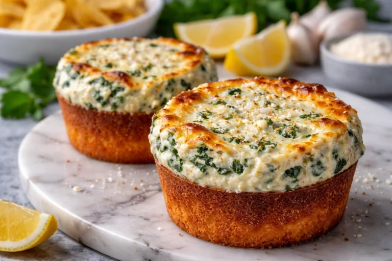 Delicious Spinach  Artichoke Dip Cups