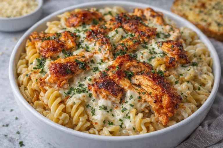Deliciously Easy Creamy Rotisserie Chicken Pasta