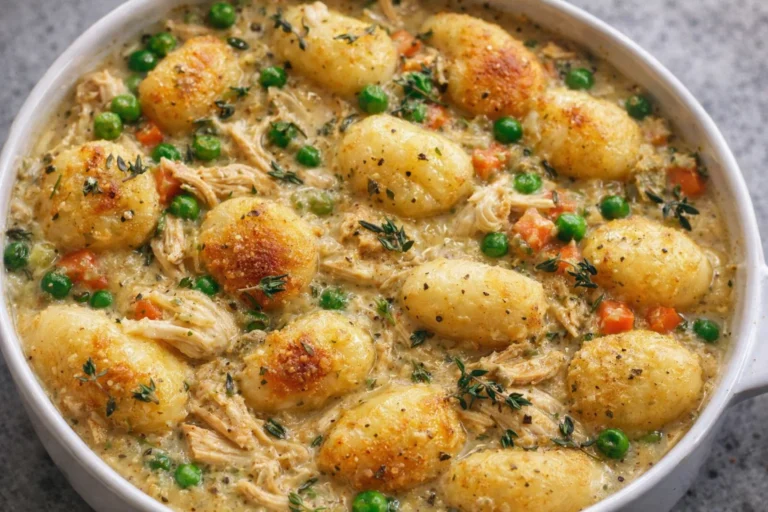 One Pot Gnocchi Chicken Pot Pie Easy Comfort Food Recipe for Dinner