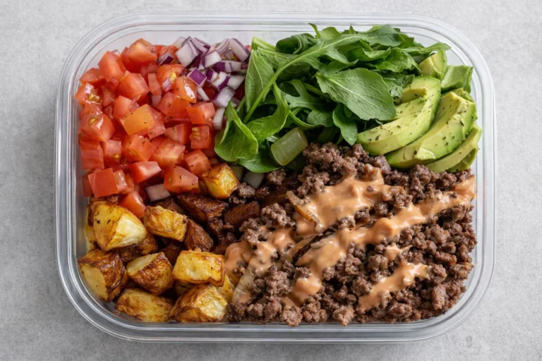 High Protein Burger Bowl Recipe Quick, Easy Meal Prep Idea