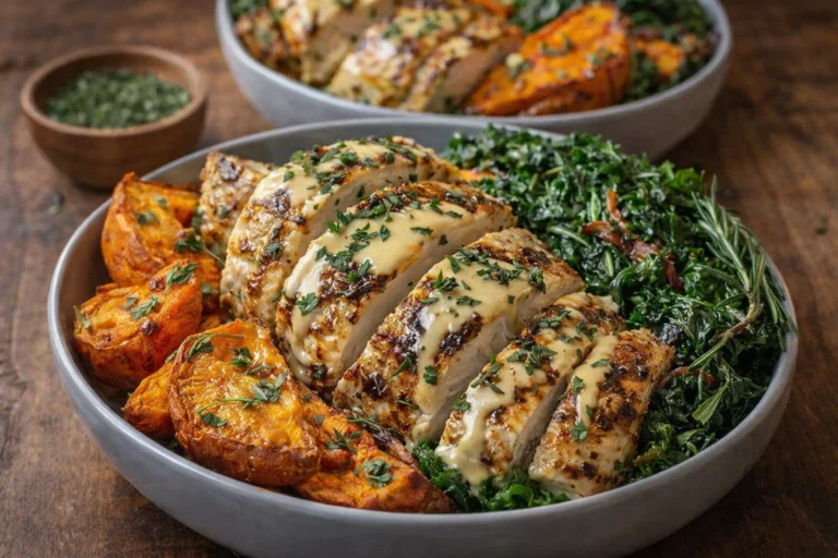 Maple Dijon Chicken Sweet Potato Bowls A Simple Healthy Dinner Recipe