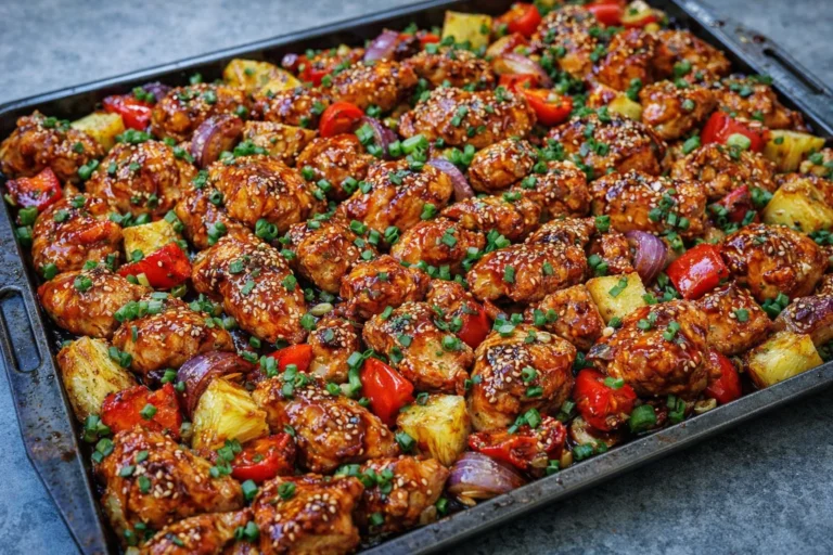 Hawaiian Chicken Sheet Pan A Quick  Easy Dinner Recipe for Families