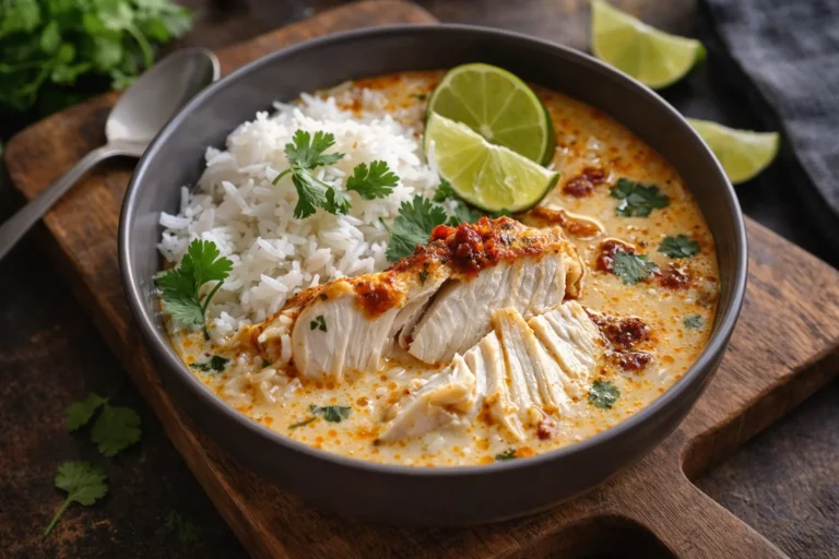 Coconut Chicken Brothy Rice A Cozy One-Pot Healthy Dinner Recipe