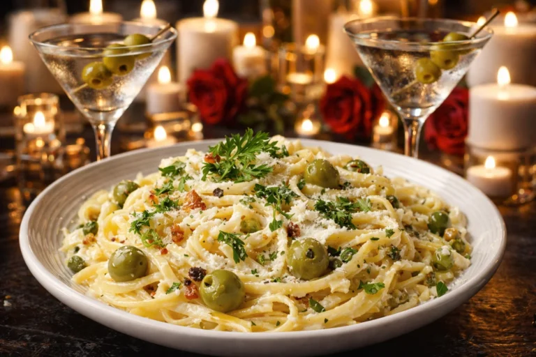 Create Romantic Vibes with Dirty Martini Pasta