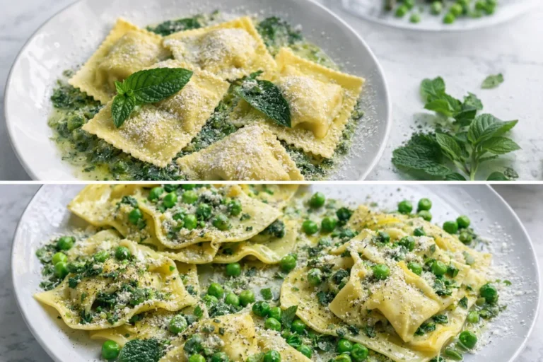 Homemade Pea and Fresh Mint Ravioli Recipe
