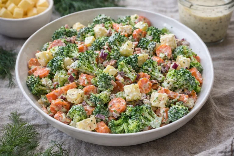 Easy Colorful Creamy Broccoli Salad