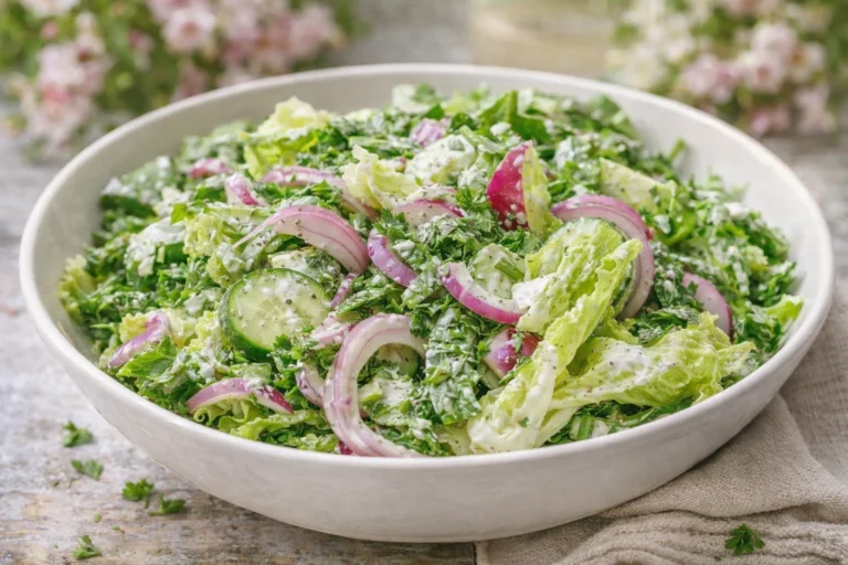 Simple Butter Lettuce Salad with Fresh Herbs