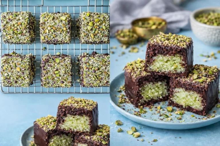 Irresistible Dubai Choc-Pistachio Lamingtons Recipe