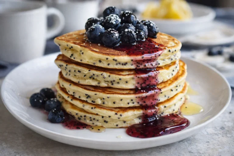 Lemon Ricotta Poppy Seed Pancakes for Brunch